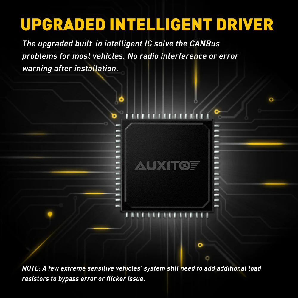 AUXITO 2개입 9006 LED 안개등 전구 3000K 옐로우 캔버스 9006 HB4 LED 자동차 DRL 주행 안개등 오류 없음 6500K 화이트 12V 자동차 램프