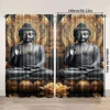 2pcs, 2D flat Window Treatment Curtains figure of the Buddha Blackout Polyester Birthday Party Use for Party Decor bedroom decor 3