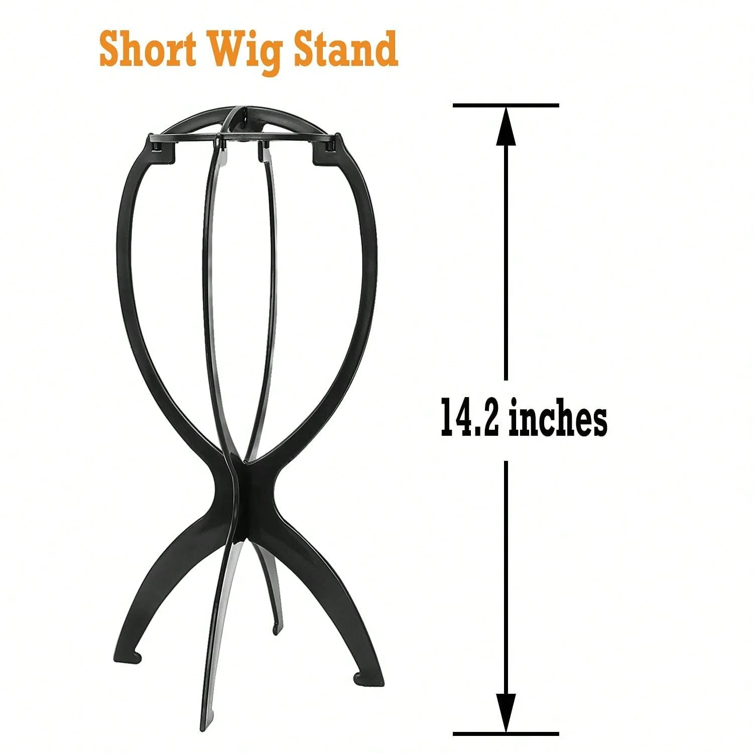 Wig Stand Plastic Hat Display Wig Head Holder Mannequin Portable Folding Flexible