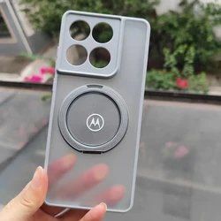 Magnetic 360 Rotating Stand Case with Bumper Cover for Edge 50 Pro (Grey)
