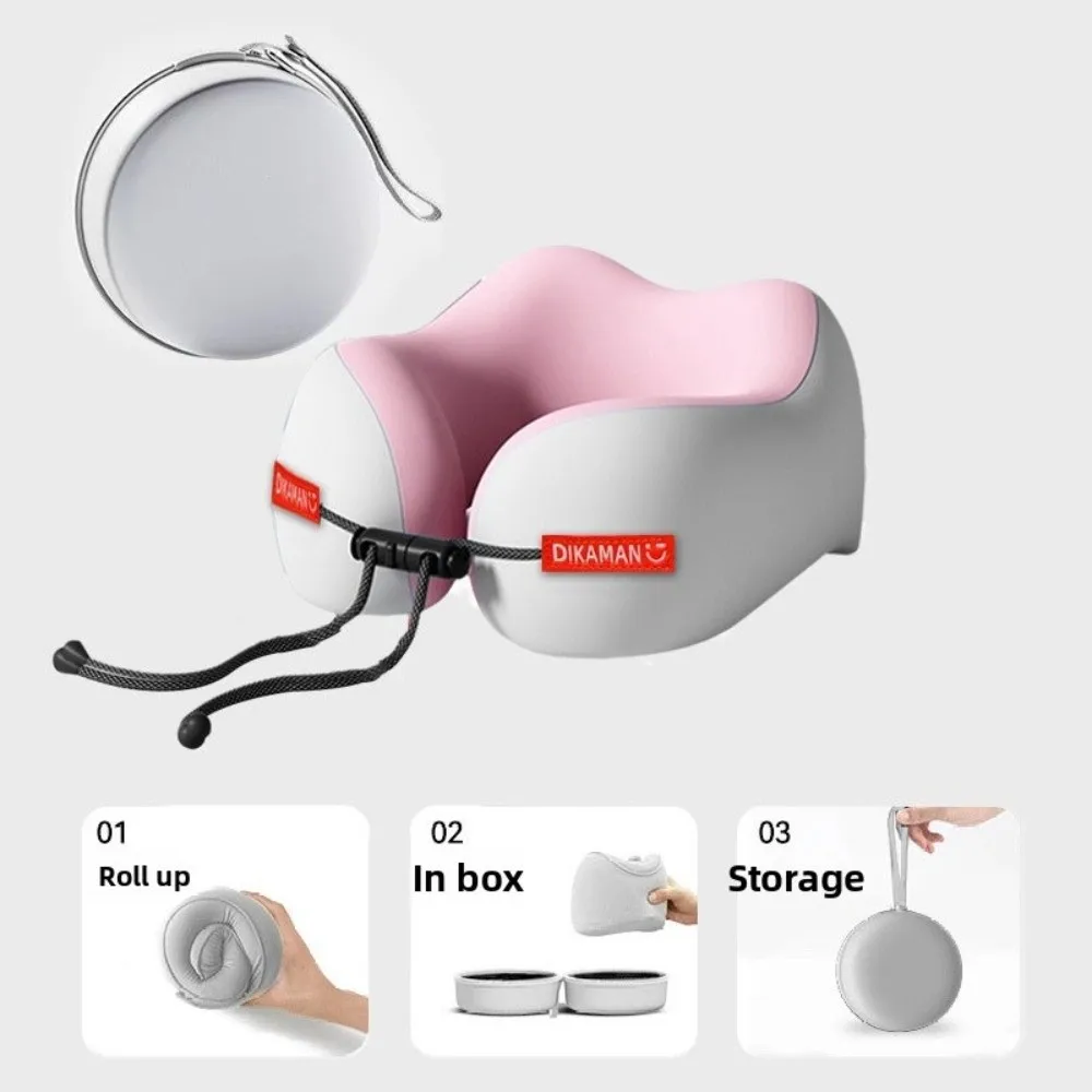 Cooling U-Shape Neck Pillow Portable Compact Travel Neck Guard Pillow Lightweight Foldable Airplane Neckrest Pad Men Women