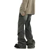 IEFB High Street Male Denim Pants Asymmtrical Spliced Vintage Design Washed Loose New Men‘s Jeans 2024 Autumn Trend 28W3860 5