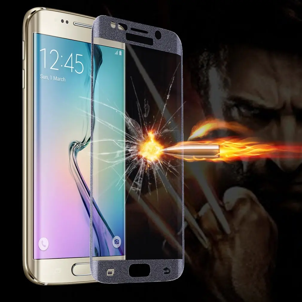 New Arrival Curved Tempered Glass Guard Full Screen Protector Film For Samsung S6 Edge/S3 9300/S5  Promotion
