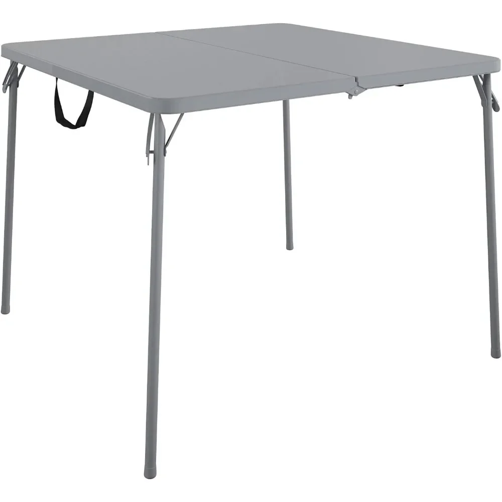 

Outdoor Folding Table, XL 38.5" Portable Fold-in-Half Card Table with Handle, Camping Table