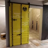 Sliding Barn Door  Industrial Furniture Shipping Container Design Door With Barn Door Hardware For Garage and Kitchen 210*80cm 1