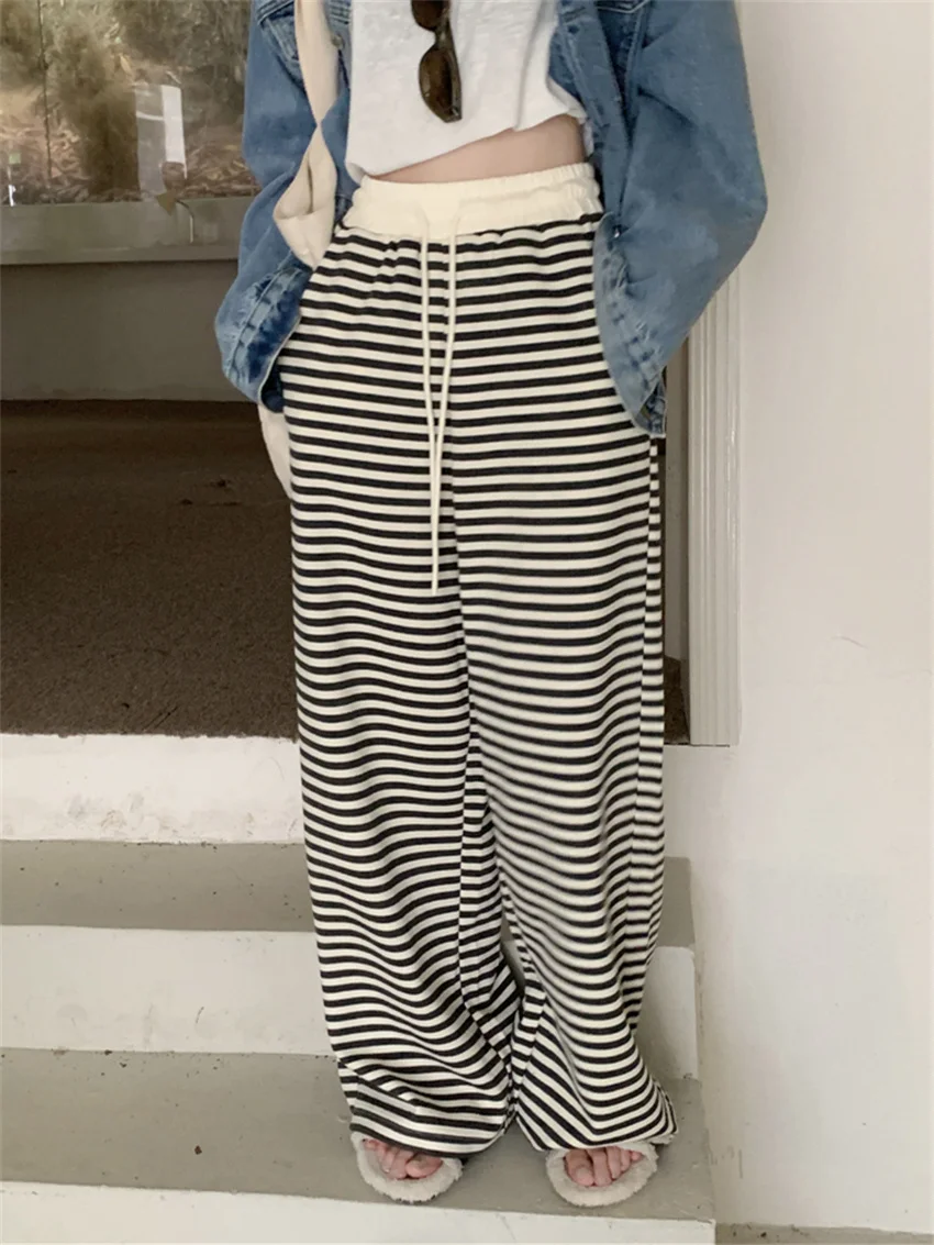 

Женские осенние трикотажные брюки Alien Kitty S-M, шикарные свободные брюки с широкими штанинами, повседневные Мягкие укороченные брюки с высокой талией, новинка 2023, универсальные