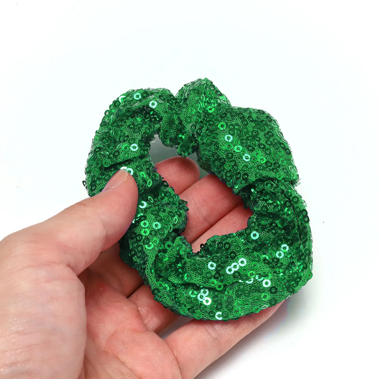 Sparkly Sequin Glitter Hair Ties - Colorful Elastic Scrunchies for Women, Girls & Kids Dance Accessories