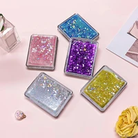 Makeup Mirror Chic Hand Mirror Pocket Mirror Square And Round Shape Pocket Mirror Nice Appearance Vanity Mirror Girl Present 2