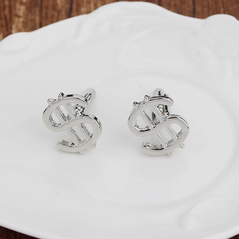 

Fashion New Tide Creative Fun USD Logo Cufflinks for Man Business Wedding Daily Versatile Sleeve Studs Accessories Wholesale
