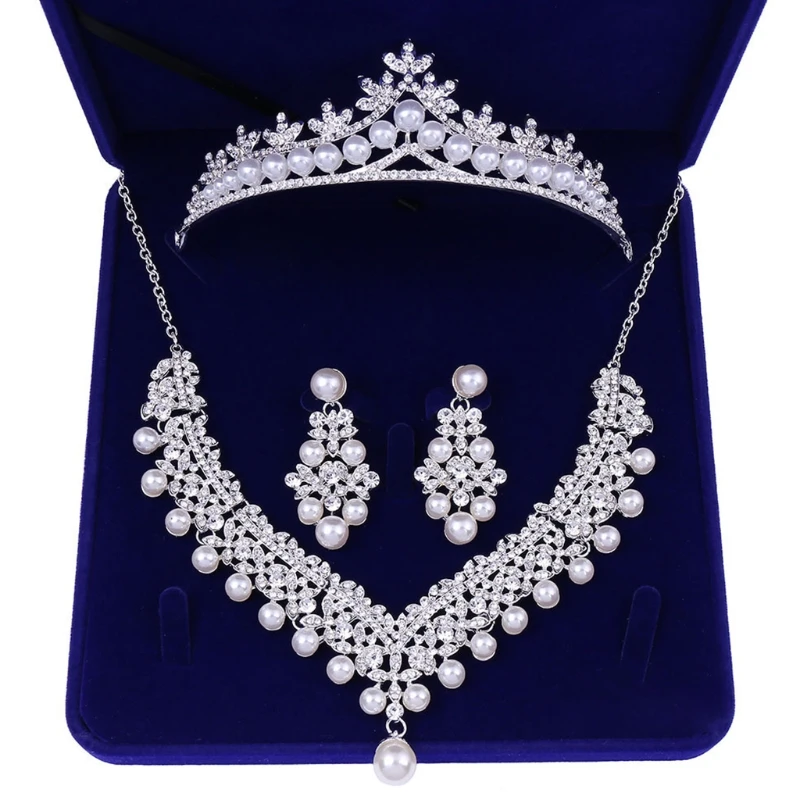 

Crystal Bridal Jewelry Sets for Women Necklace Earrings Set for Wedding