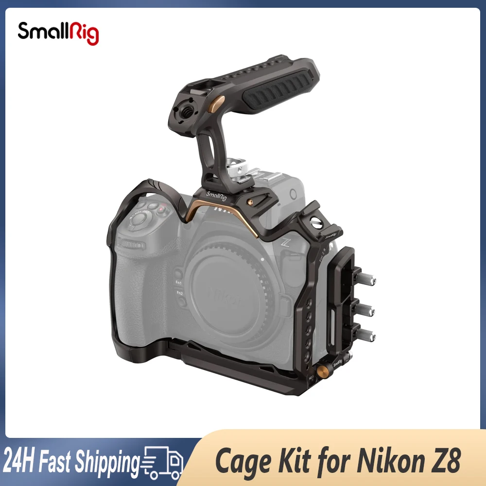 Kit Gabbia Smallrig "Night Eagle" Per Nikon Z8 Full Camera Cage Eagle-Wings Con Maniglia Superiore E Morsetto Per Cavo Hdmi E Usb-C 4317