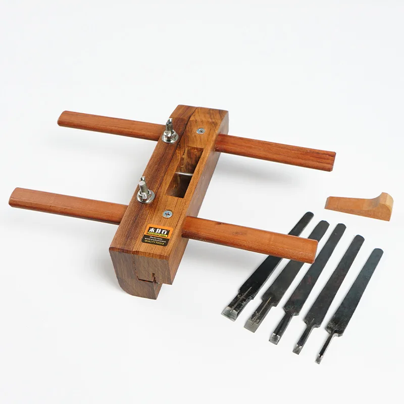 ALLSOME 175mm Rosewood woodworking hand tools wood trimming tool Adjustable Hand Planer High-Speed Steel Blade for Precision Trimming and Grooving