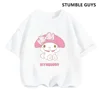 2024 New My Melody Tshirt Anime Summer Multiple Fashion Children's T-shirts Round Neck Casual Short Sleeve Print Trucksuit 3