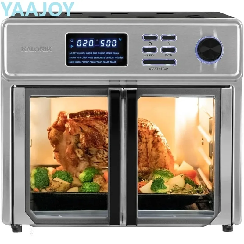 

Kalorik MAXX® Complete Digital 26-Quart 10-in-1 Countertop Air Fryer Oven, 15 Deluxe Accessories & 60-Recipe Hardcover Cookbook,