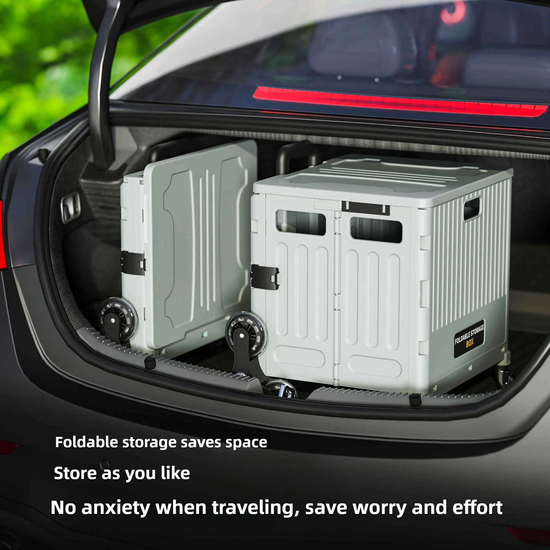 Household multi-functional shopping trolley, portable folding shopping trolley, trailer, camping, large-capacity storage box