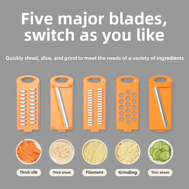 Multifunctional Slicer Shredded Potatoes and Carrots Grater Multi-functional Slicer for Household Kitchen vegetable cutter