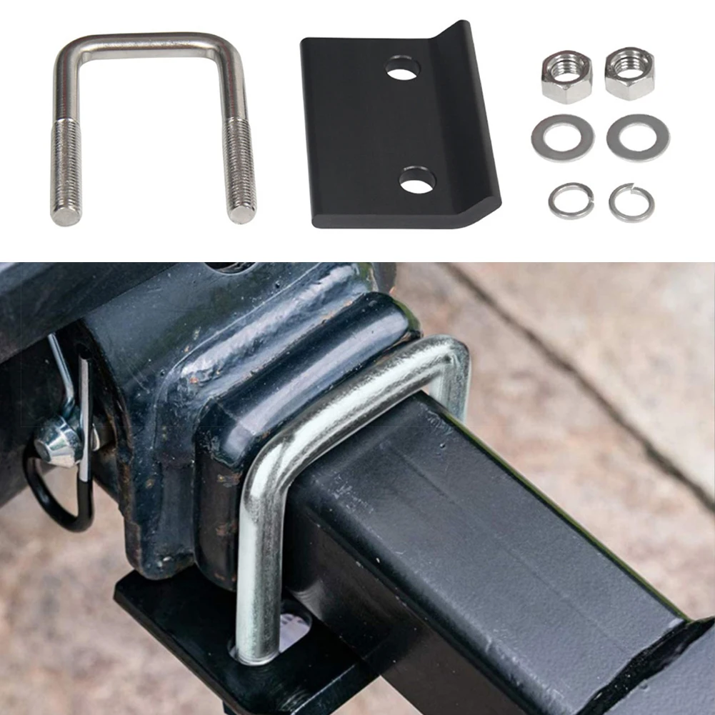 2 inch Heavy Duty Hitch Tightener for Tow Trailer Hitches U-Bolt Stabilizer Anti-Rattle Lock Down Tow Clamp Wobble Carrier Parts