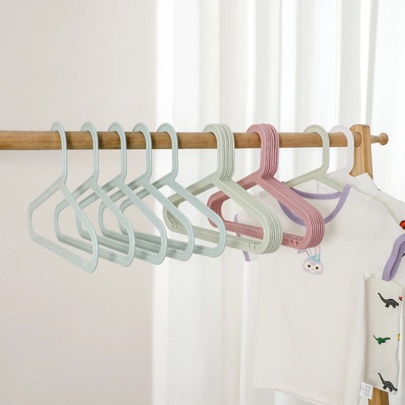 10pcs Portable Children Coats Storage Hanger Closet Organizer Baby Hangers Display Hangers Kids Clothes Plastic Hanger Racks 4