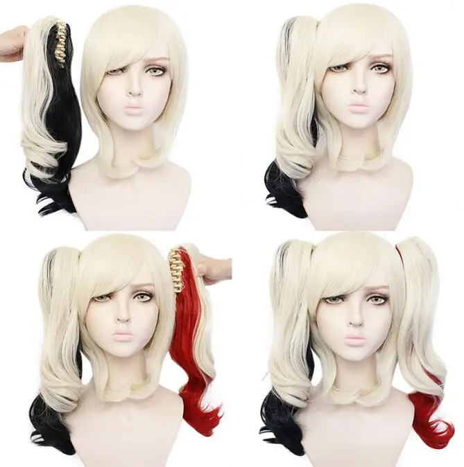 

Anime Wigs Cosplay Wigs Costumes Peluca Styled Curly Movies Ponytail Heat Resistant Hair Halloween Party Prop