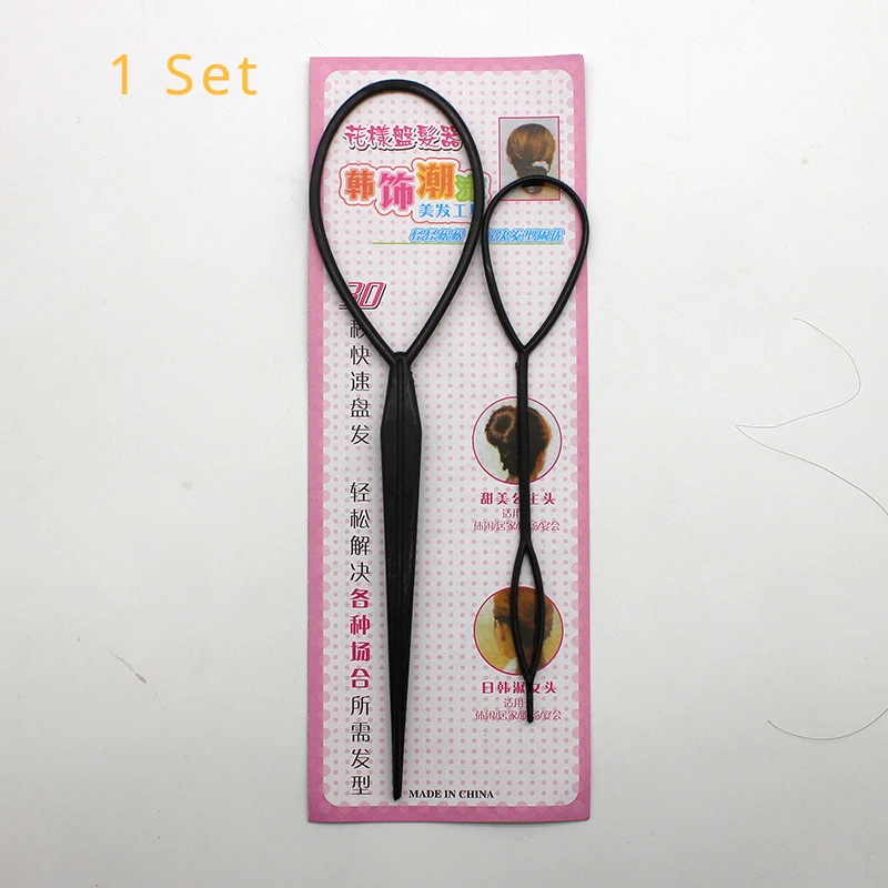 Ponytail Creator Hair Styling Tool Set - Black Hair Braid Maker Accessory