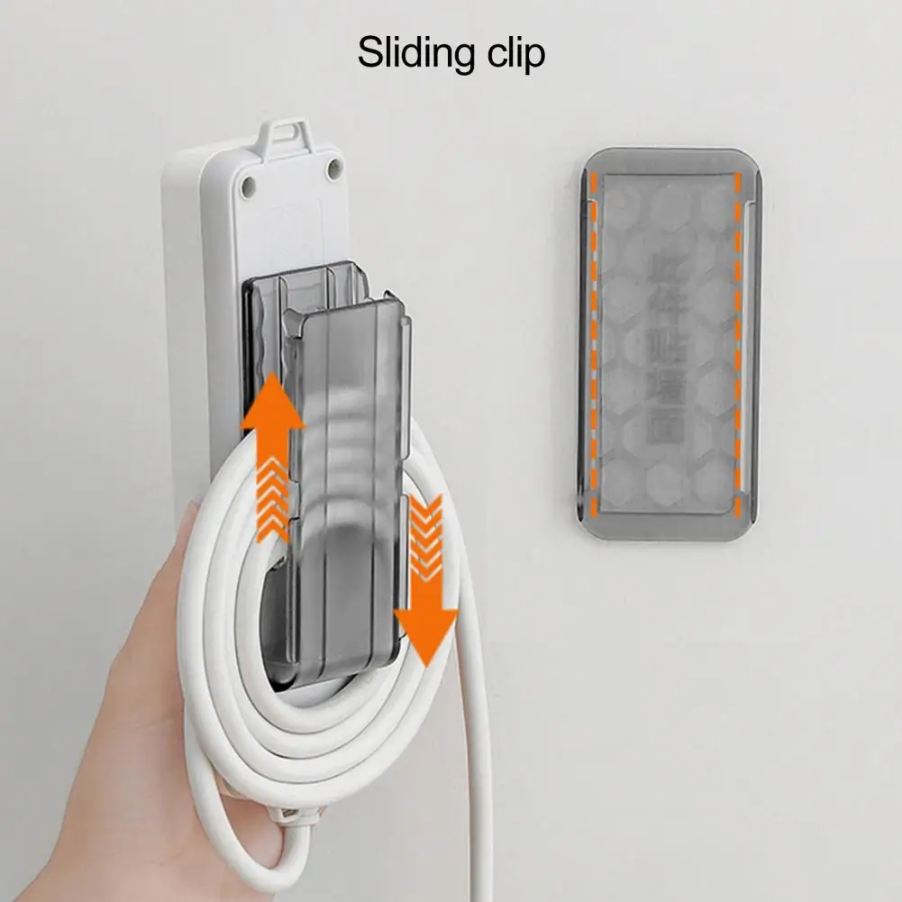 

Self Adhesive Power Strip Desktop Socket Holder Punch Free Fixator Cable Wire Organizer Wall-Mounted Cable Wire Organizer