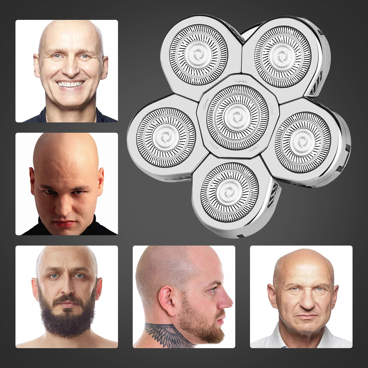 hiena Electric Shaver Head Replace Shaver Head MJTXD01SKS Cutter Head Accessories Electric Shaver Replacement 5 Heads 9D Floatin 6