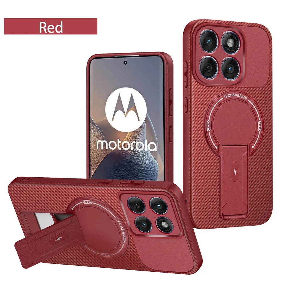 Carbon Fiber Magnetic Ring Case with Invisible Stand Holder