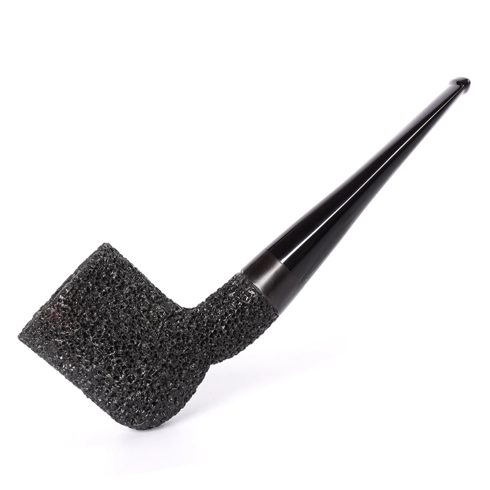 briar-wood-tobacco-pipe-engraved-sandblasted-tobacco-pipe-black-acrylic-pipe-mouth-smoking-pipe-9mm-pipe-channel-father-day-gift