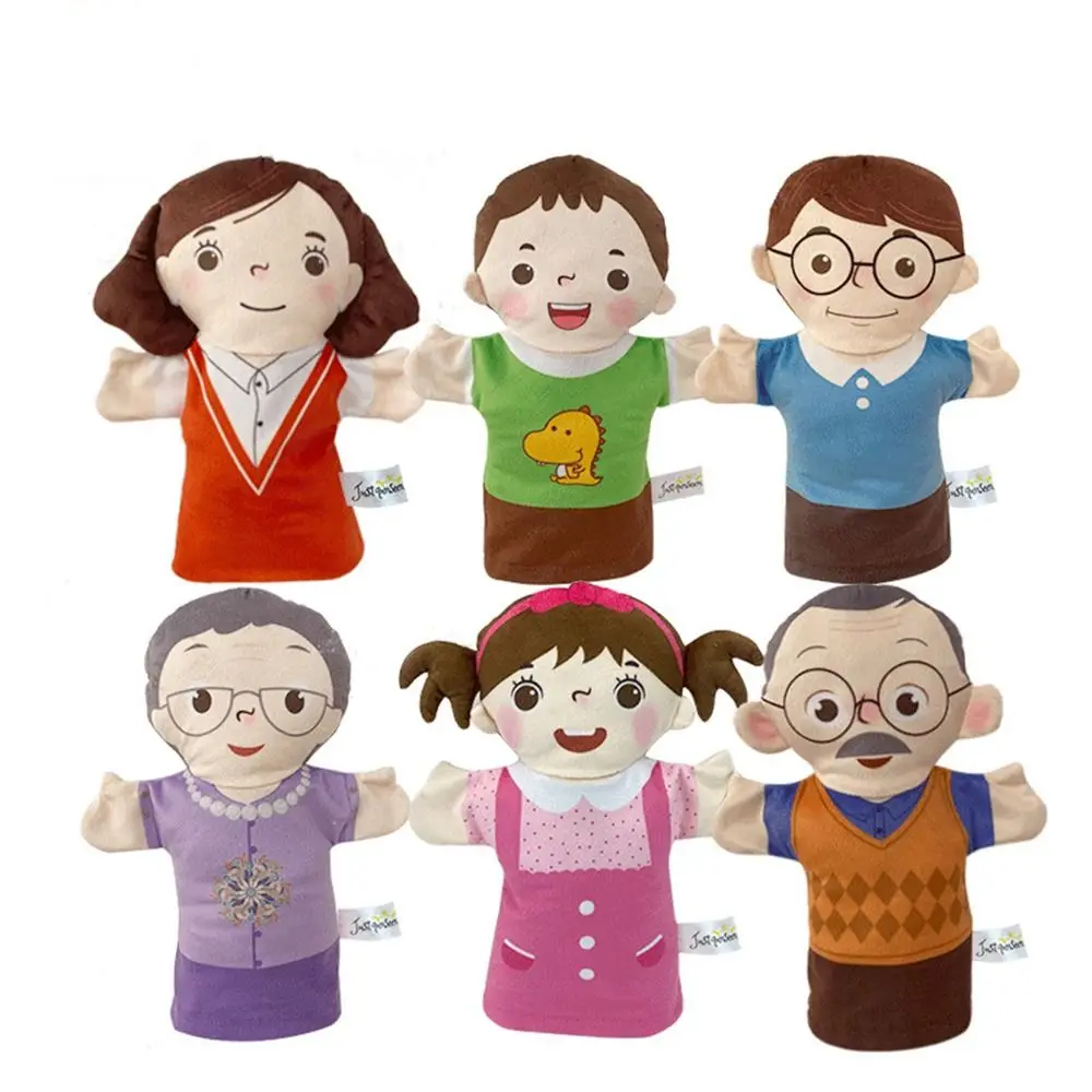 Cognition Parent-Child Children's Hand Puppet Grandparents Plush Family Member Puppet Parents Daughter Doll Toys Kid