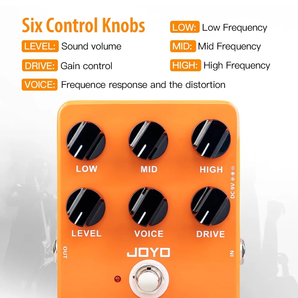 JF-22 OXFORD SOUND Distortion Guitar Pedal Classic 70's British Rock Distortion