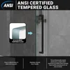 Shower Door 60" W x 76" H Frameless Sliding Shower Door,Frameless Shower Door with Sealing Strip and Waterproof Handle 5
