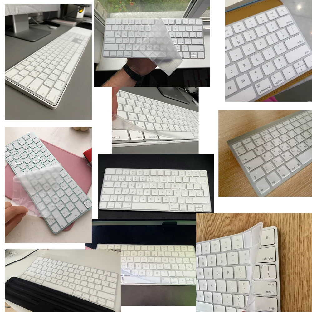 Silicone transparent keyboard protective cover For Magic Keyboard Apple IMac keybord 1843 A1644 A2520 A1314 A2449 waterproof keyboard silicone cover,keyboard cover