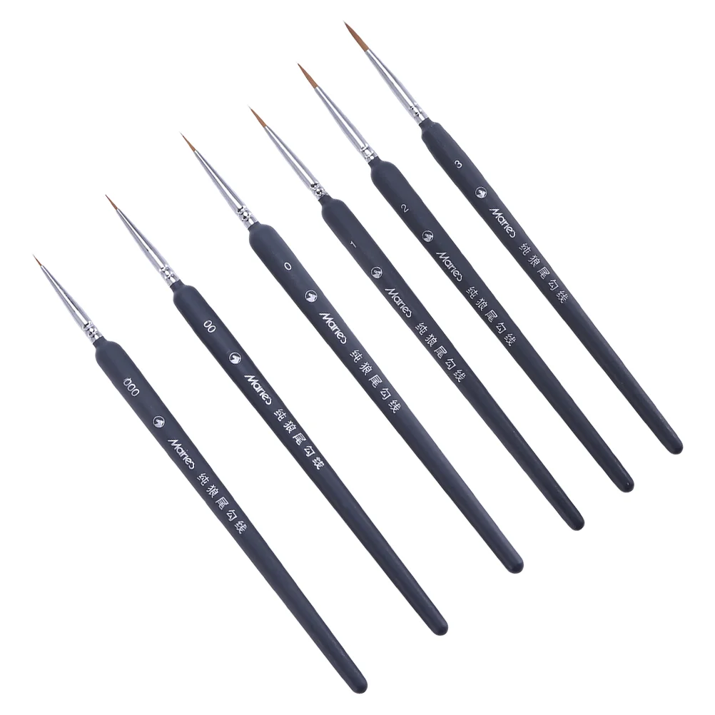 

3/5/6/9PCS Miniature Manicure Set Set Professional Nylon Brush Acrylic Painting Thin Hook Line Pen Supplies Hand Painted A3