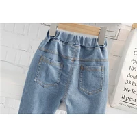 Baby Girl Jeans Fashion Flare Trousers Baby Girl Long Pants Spring Children Trousers 12 3 4 5Yrs Toddler Girl Single Layer Jeans 6