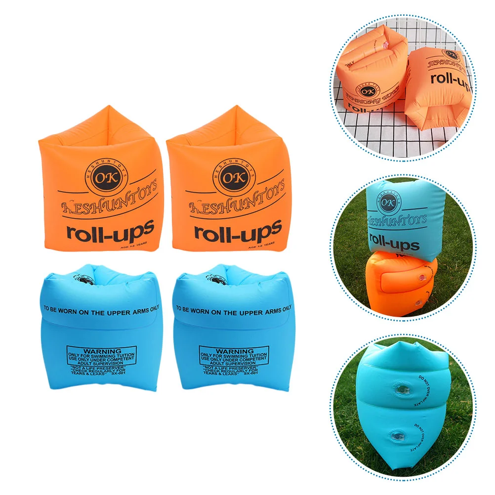 

2 Pairs Arm Swim Ring Swimming Supply Wing Floaties Floating Rings Sleeves Child
