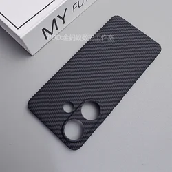 Sleek Carbon Fiber Matte Hard Cover - Ultra Thin, Shockproof Protection for POCO F6 (Black)