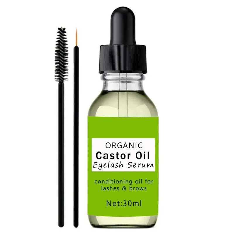30ml Natural Castor Oil Eyelashes Growth Essentiaal Oil Thick Longer Nourishing Enhancer Lash Eyebrow Hair Growth Liquid Serum
