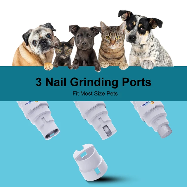 Dog Nail Grinder USB Rechargeable Electric Pet Paws Clipper & Trimmer Painless Paws Grooming Quiet 2-Speed Dog Nail File 2