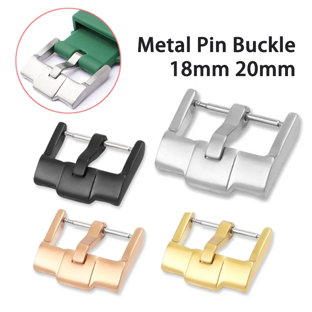 3mm Watch Buckle 18mm Stainless Steel Button Watchbands Strap Clasp Thickened Brushed Silver Black Gold Rose Watches Accessories watch buckle clasp watch buckle