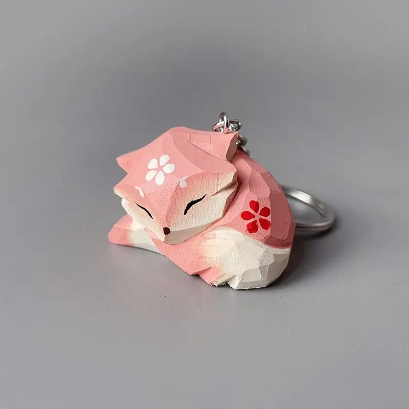 Anime Ornament Genshin Impact Yae Miko Fox Wooden Toys Cosplay Pink Animal Backpack Pendant