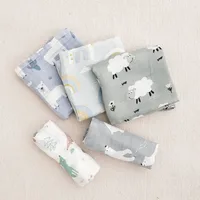 Kangobaby # Ma vie douce #   Couverture multifonctionnelle en mousseline de coton et bambou, ensemble de 5 pièces, tissu pour rots pour bébé 4