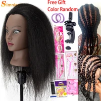 Têtes de Mannequin Afro pour tressage, poupées de cheveux, formation humaine réelle, modèle de coiffeur, Kit de coiffure naturel pour femmes, perruques 1
