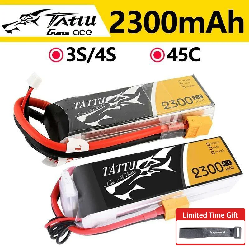 Tattu - Batterie lipo 4S 3700 mAh 45C (XT60)