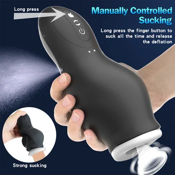 Male Sucking Masturbation Cup Automatic Telescopic Rotation Blowjob Masturbators Sex Machine Adult Sexy Toy for Men Real Vaginal 4