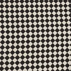 Geometric Diamond Print Cotton Fabric for Seasonal Clothing and Home Decor (Black)