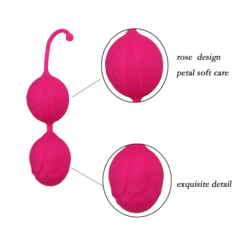 Silicone kegel Balls Hardening Vagina Balls Pelvic Sports Floor Ben Wa Geisha Muscle Contraction Adult Toys For Women rose sex kegel balls