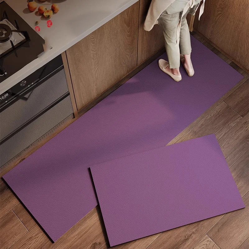 PVC Kitchen Floor Mats Oil-proof Waterproof Wear-resistant Bathroom Carpet Dirt-resistant Washable Balcony Rug 러그 Ковер Alfombra