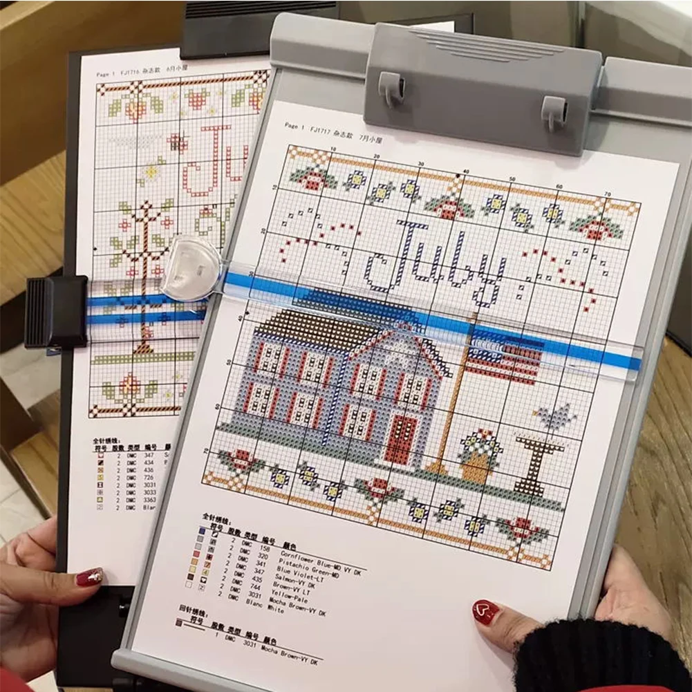 Chart Holder Knitting Tool Crochet Pattern Holder Knitting Pattern Needle W/Line Guide Ruler Tool