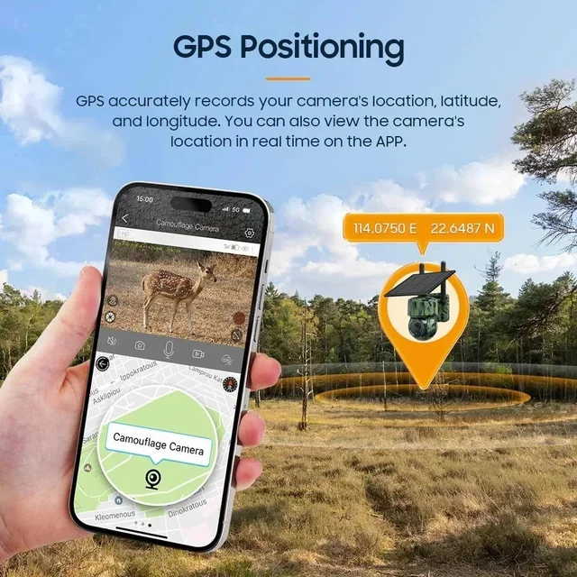 Solar 4G Camouflage Hunting Camera with GPS 2