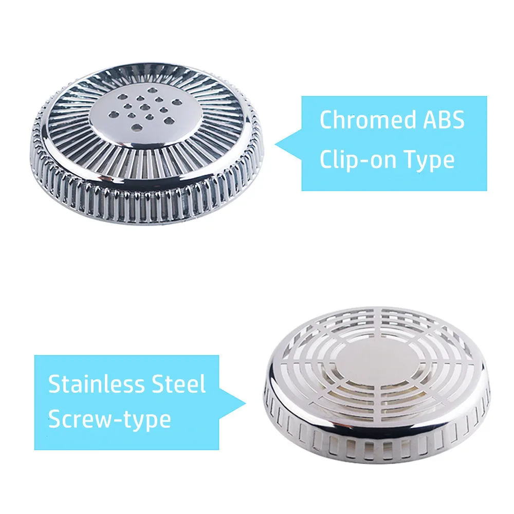 96mm Stainless Cover Screw-type Bathtub Water Suction Chromed ABS Cover Clip-on Massage Bathtub Suction Hot Tub Backwater Drain